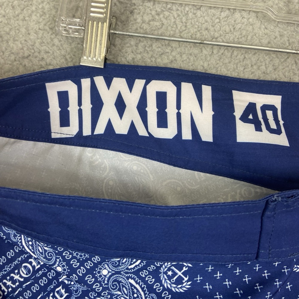 Dixxon Board Shorts Mens Size 40 Blue Paisley Bandana Swim Trunks Surf Beach Dra - Picture 8 of 12